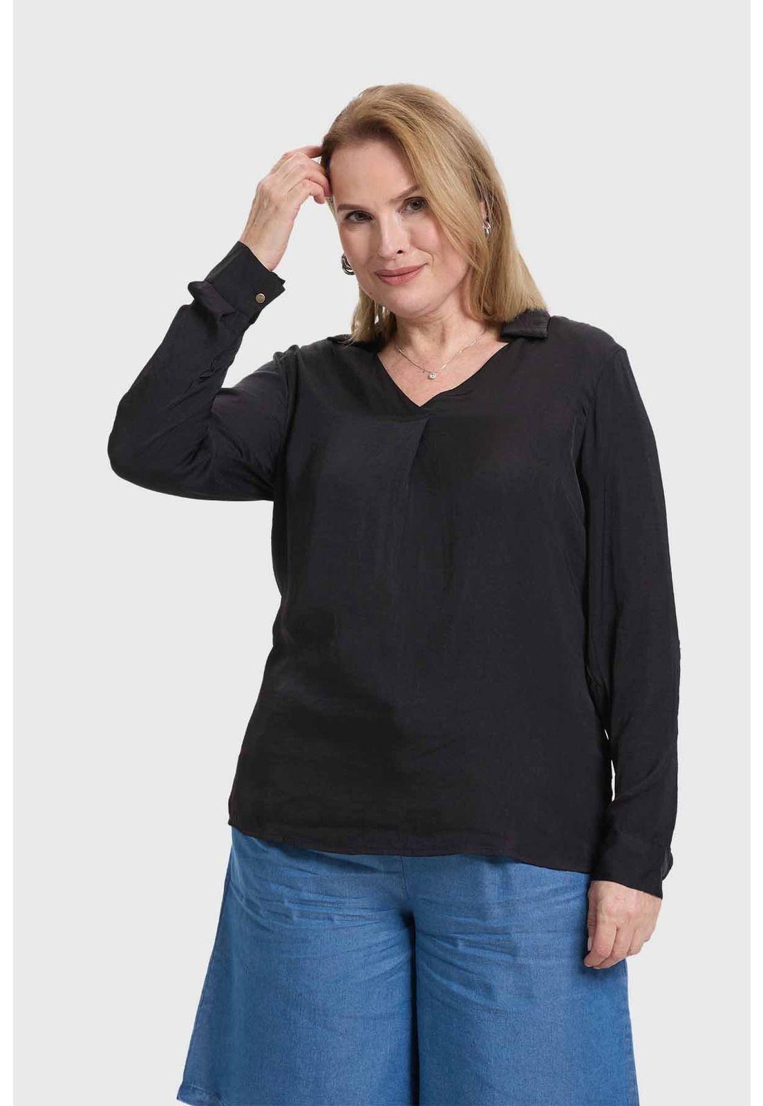 Blusa Mujer Estampada Negro-1