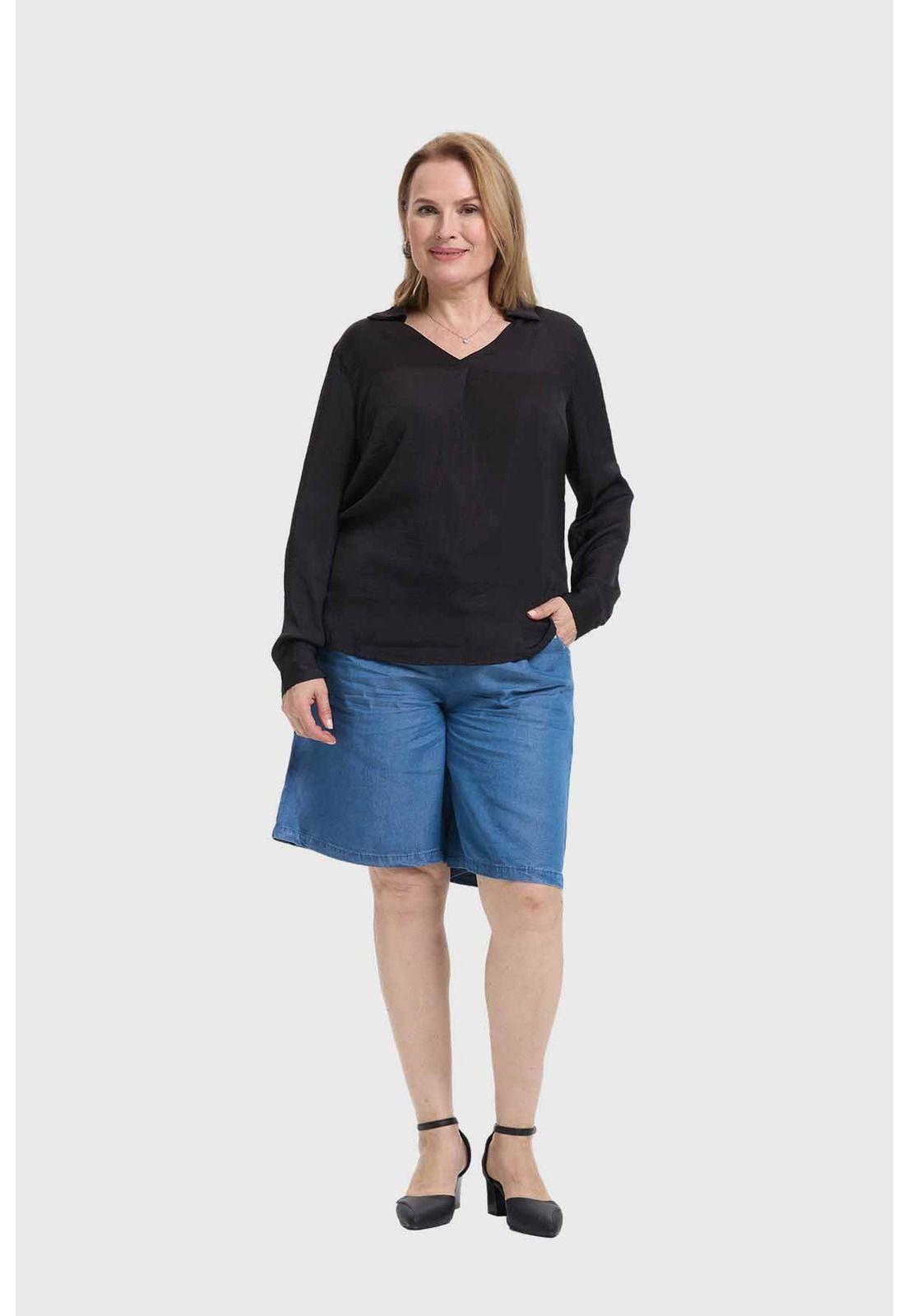 Blusa Mujer Estampada Negro-3