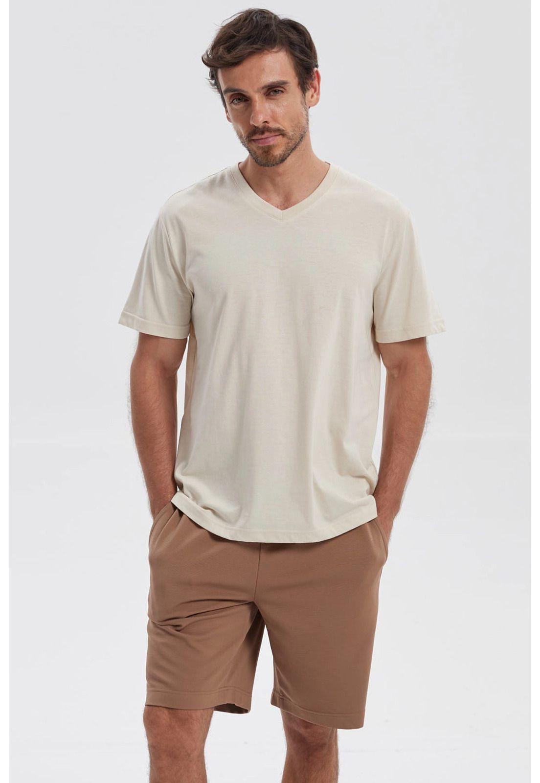 Polera Hombre Básica Beige-0