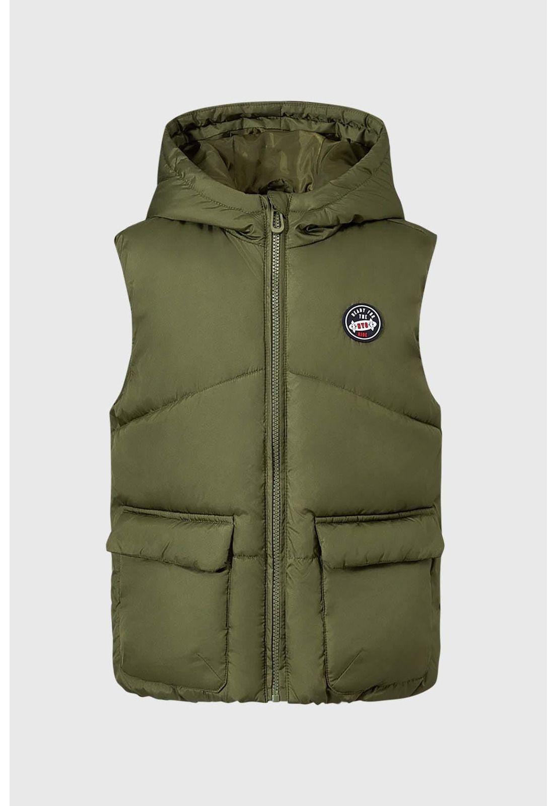 Parka Niño Bolsillo Verde-0