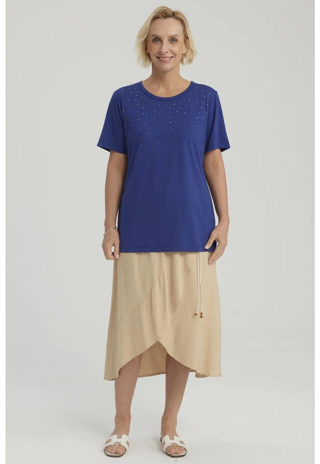 Polera Mujer Con Tachas Azul Oscuro-7