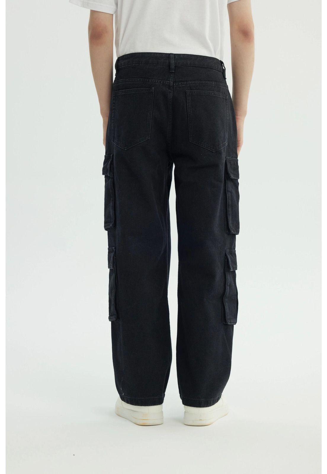 Jeans Hombre Baggy Negro - Vll-2