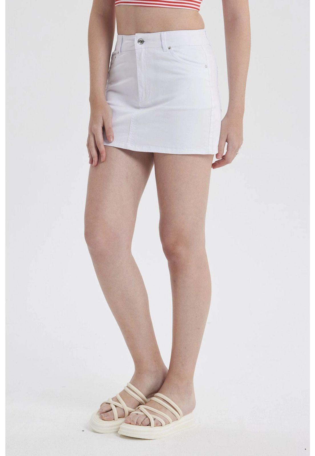 Falda Mujer Contraste Blanco-1