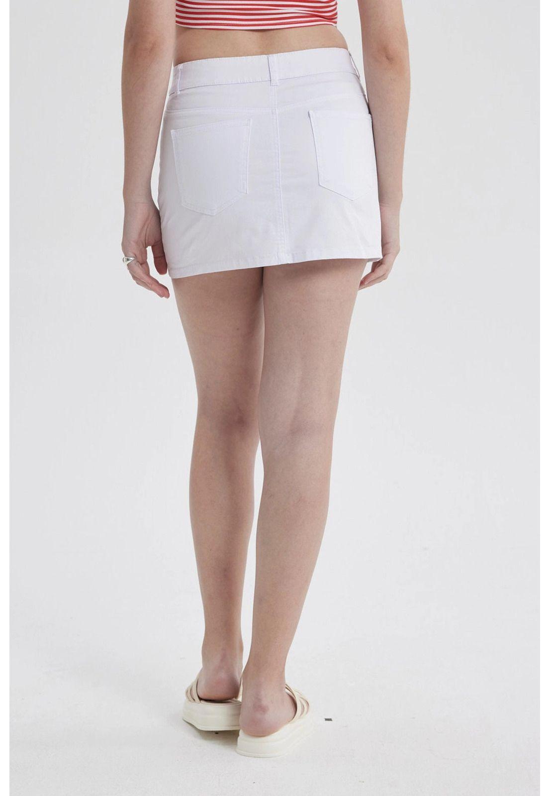 Falda Mujer Contraste Blanco-2