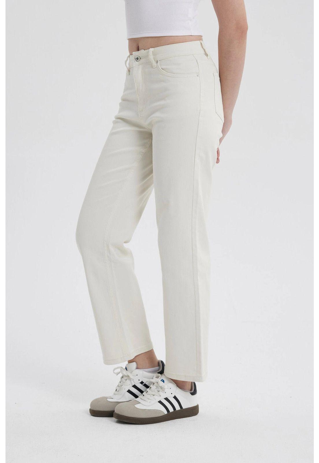 Jeans Mujer Calce Recto Crudo-1