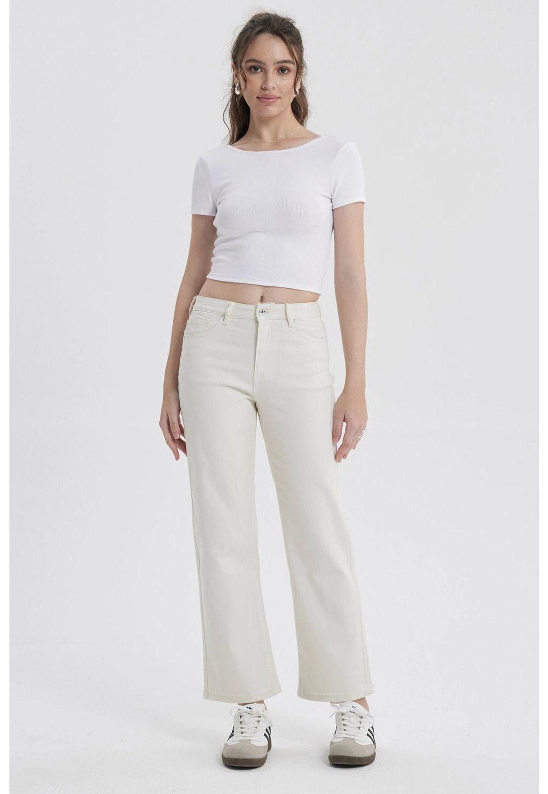 Jeans Mujer Calce Recto Crudo-3