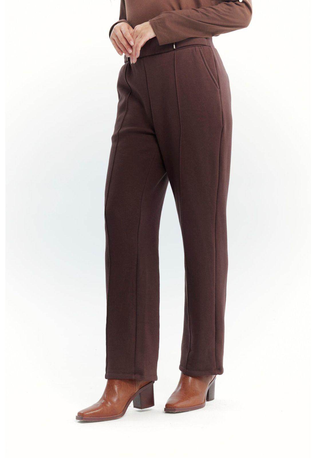 Calza Mujer Slim Café Oscuro-1