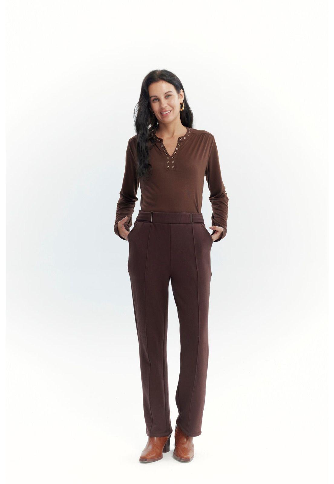 Calza Mujer Slim Café Oscuro-3