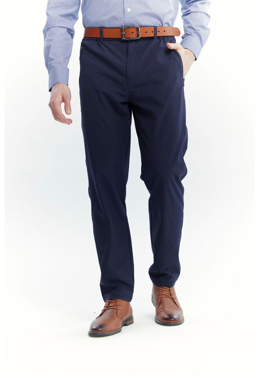 Pantalón Buzo Hombre Calce Recto Azul Marino - Vl-0