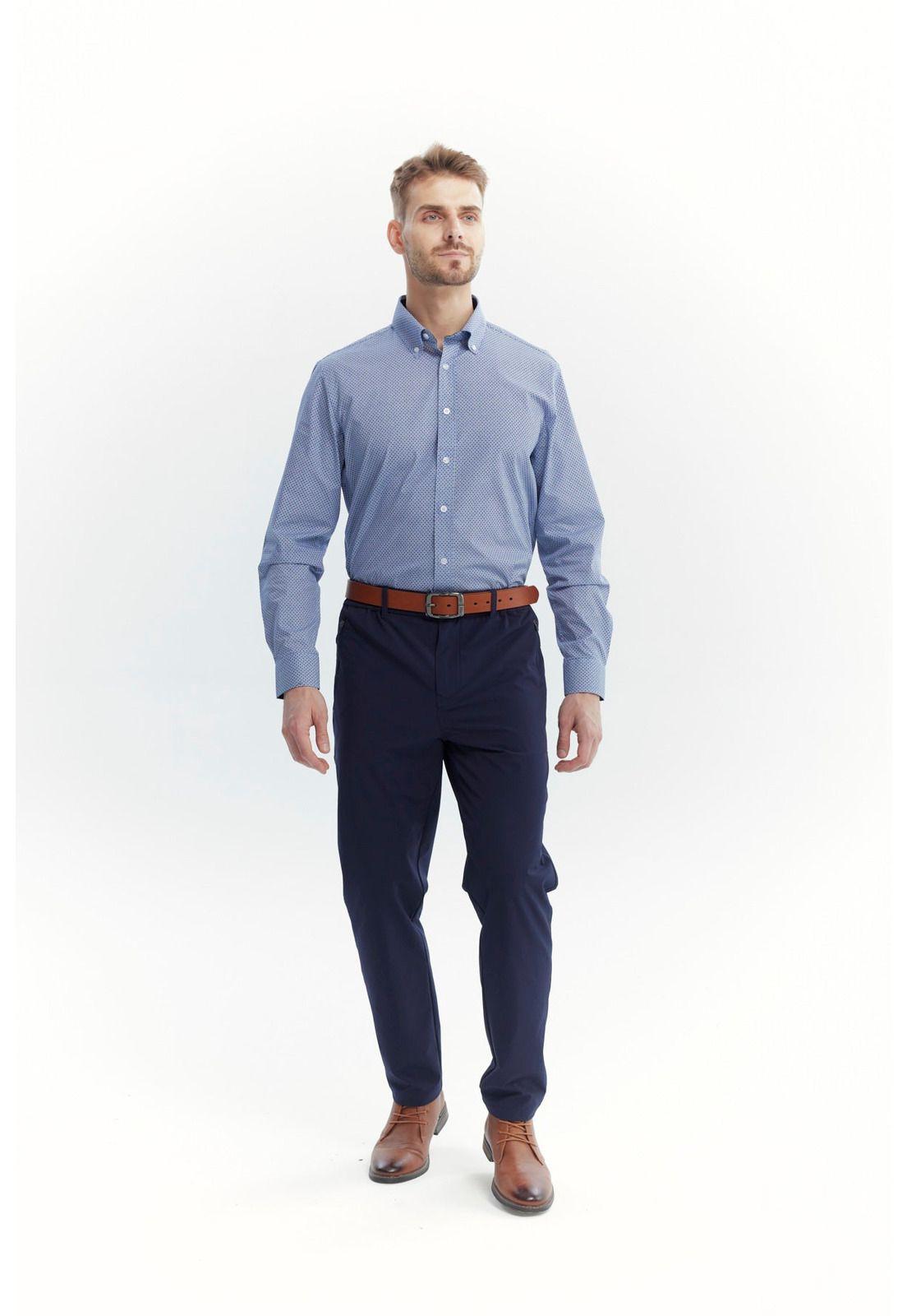 Pantalón Buzo Hombre Calce Recto Azul Marino - Vl-3