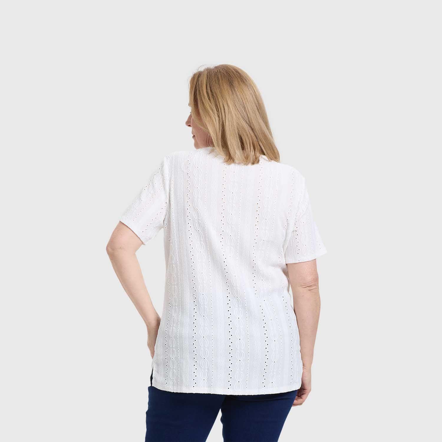 Polera Mujer Lisa Abotonada Crudo Fashion's Park-2