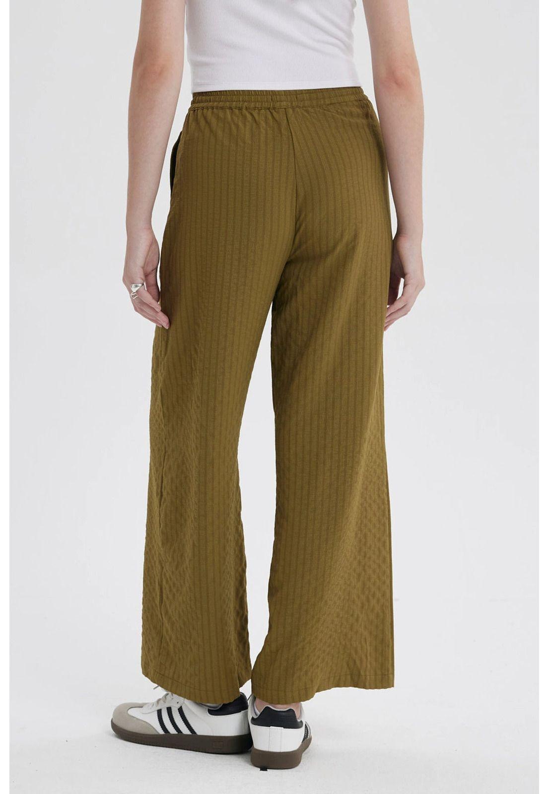 Pantalón Mujer Pretina Verde Olivo-2