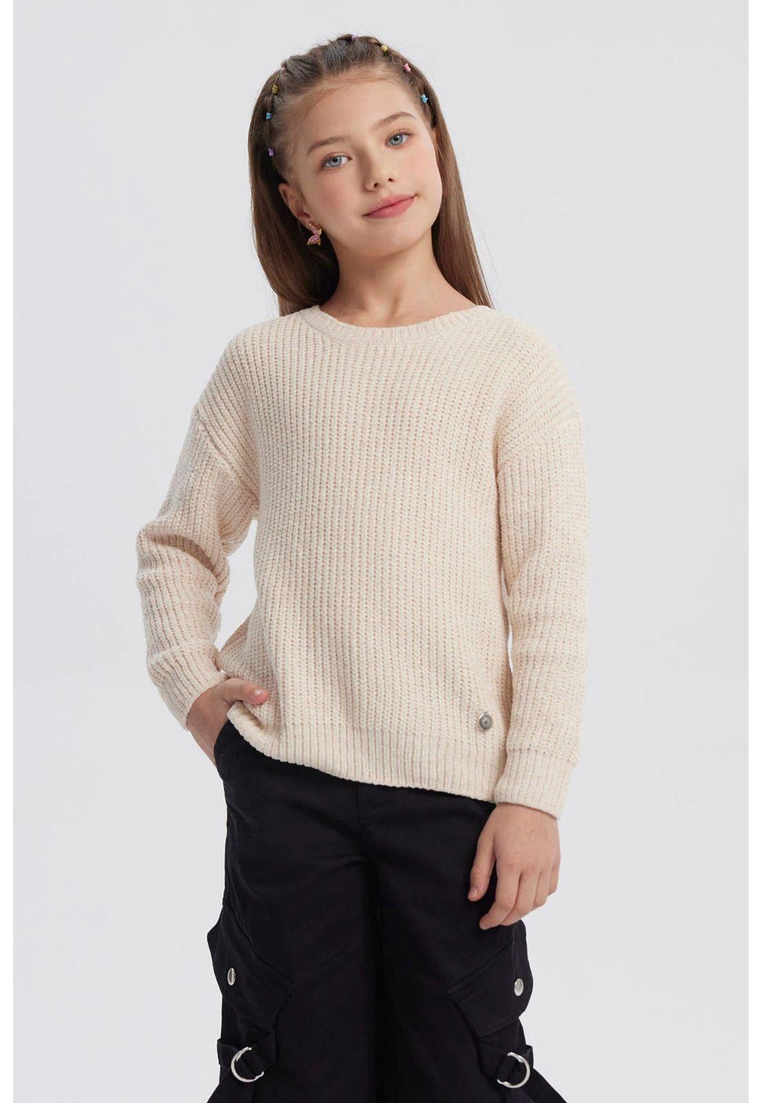 Sweater Niña Chenille Beige-0