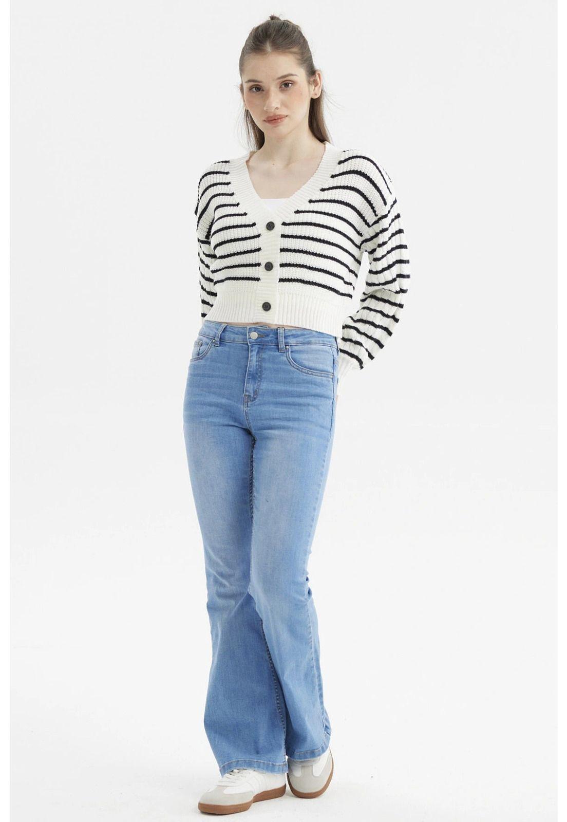 Sweater Mujer Juvenil Blanco / Negro-3