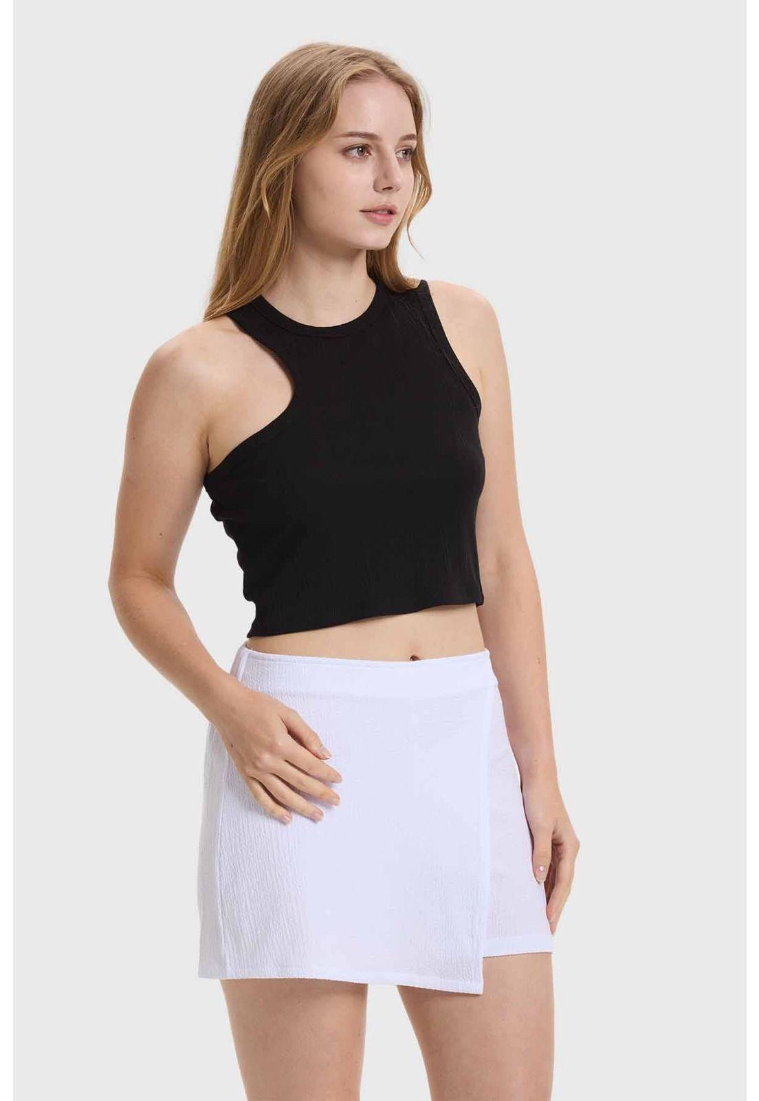 Polera Mujer Rib Negro - lV-1