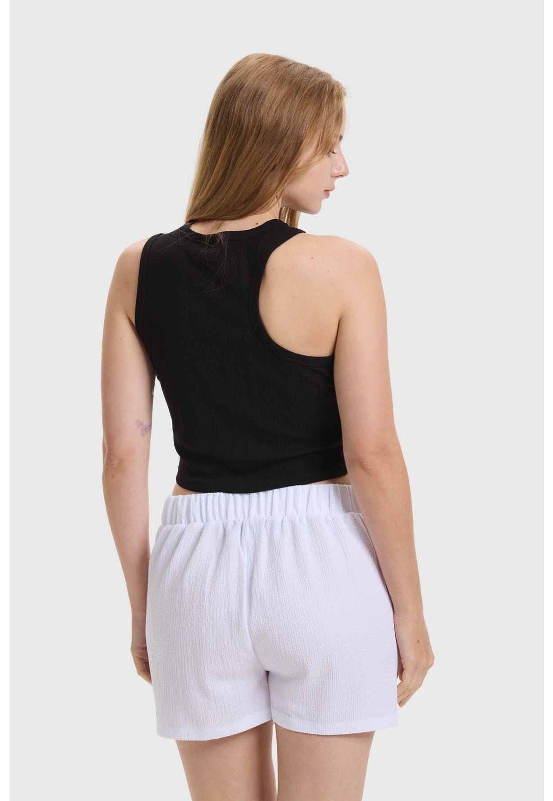 Polera Mujer Rib Negro - lV-2