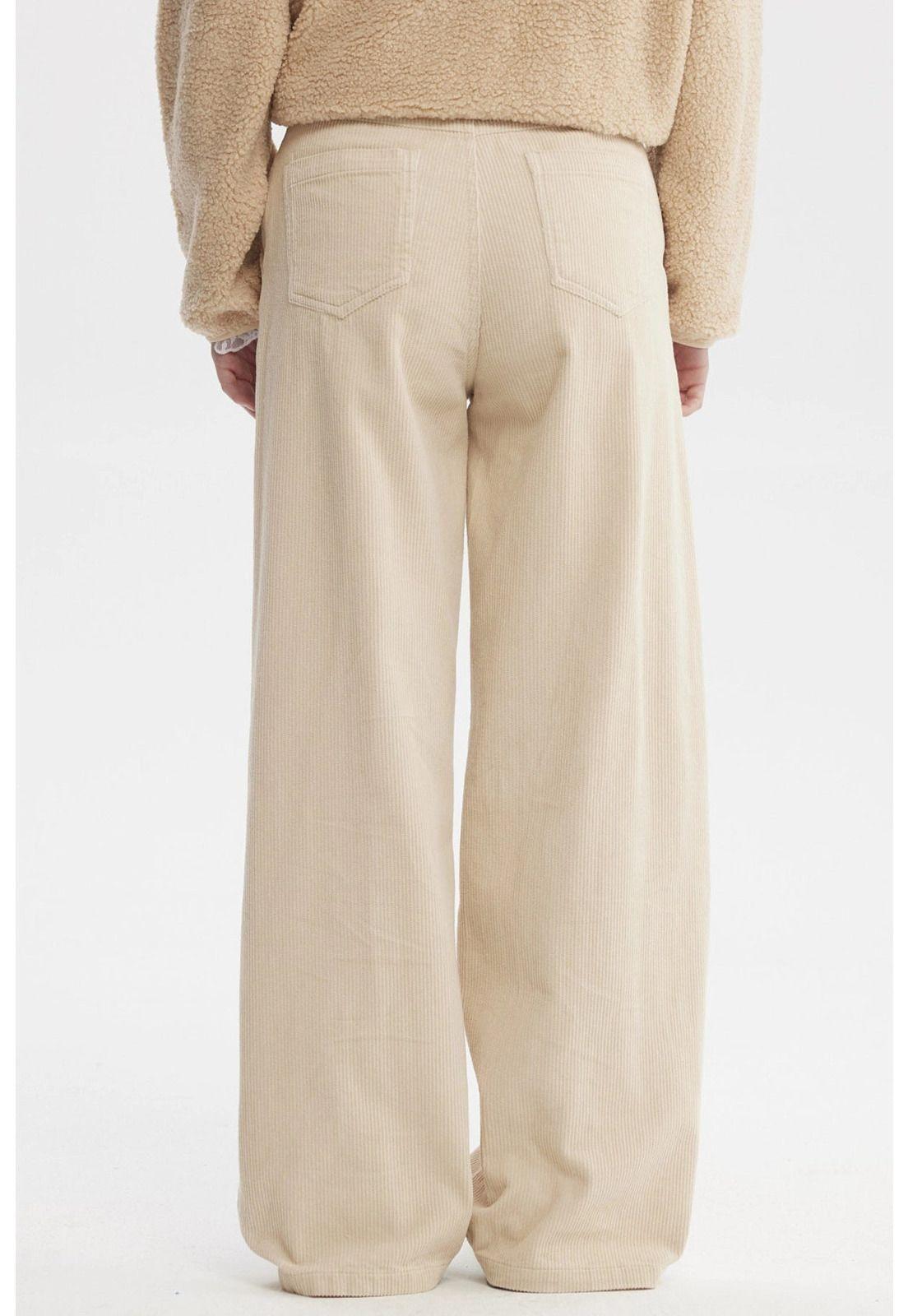 Pantalón Mujer Wide Leg Beige - ll-2