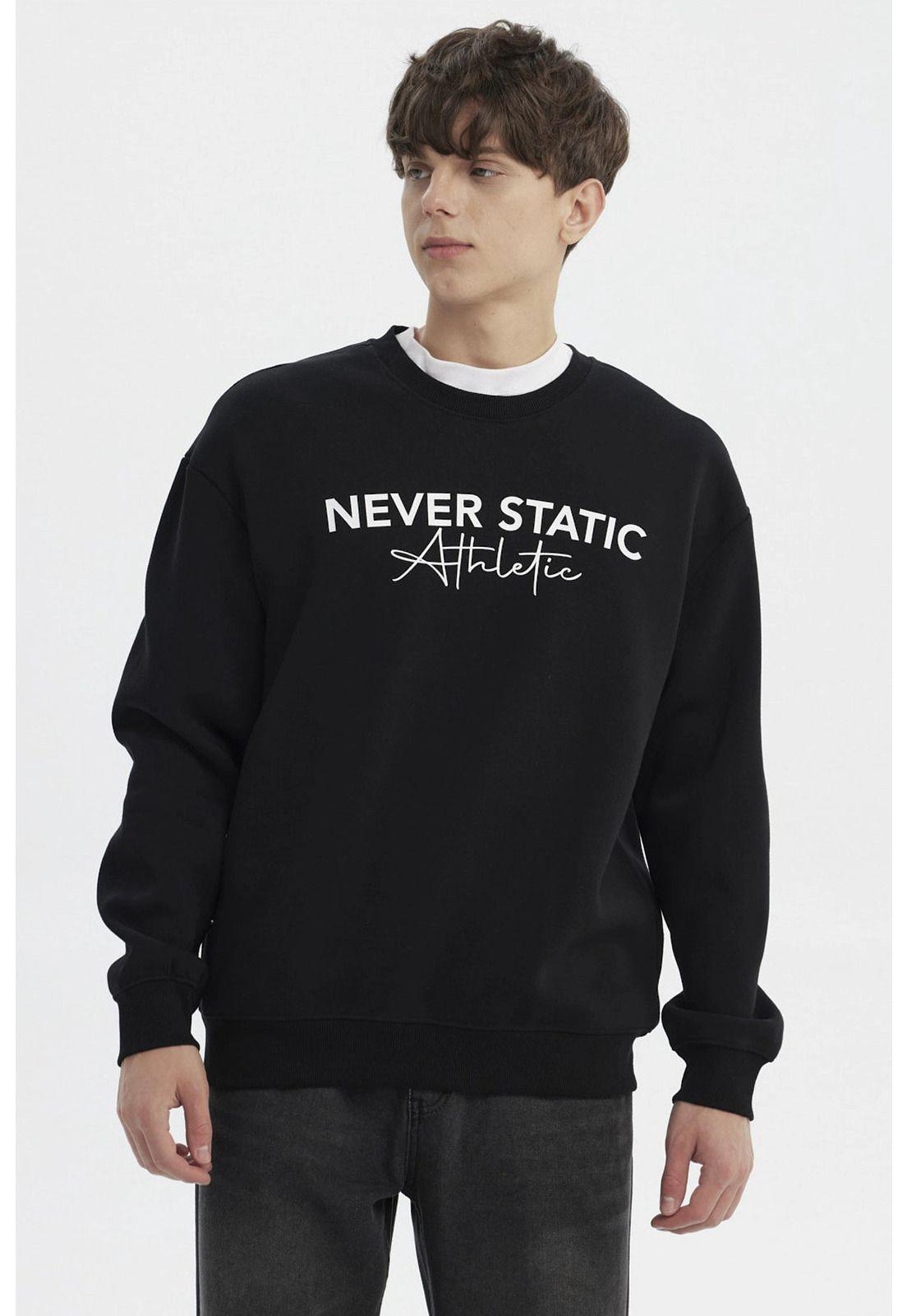 Polerón Hombre Slim Negro - Xl-0