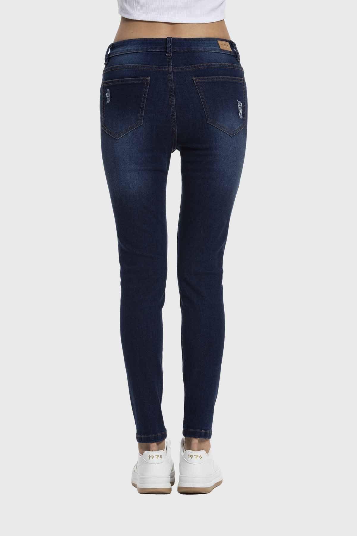 Jeans Mujer Super Skinny Lia Azul Oscuro III Fashion's Park-2