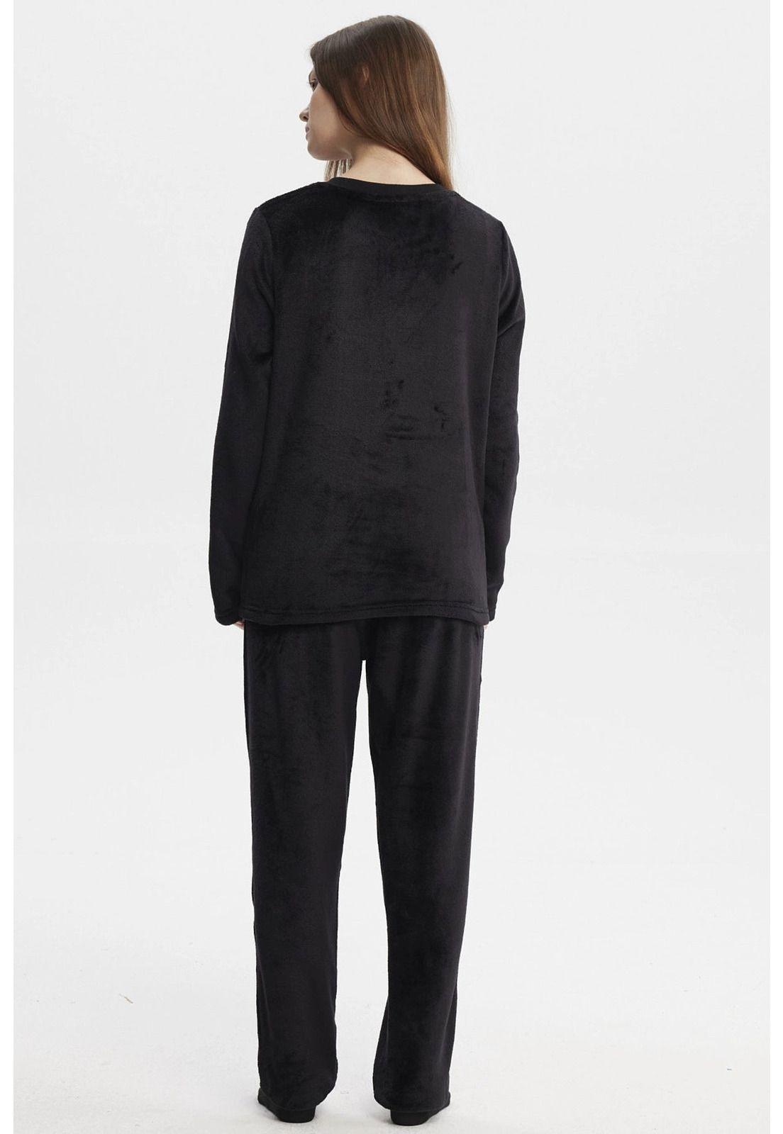 Pijama Mujer Pijama Polera Y Pantalón Negro - ll-2