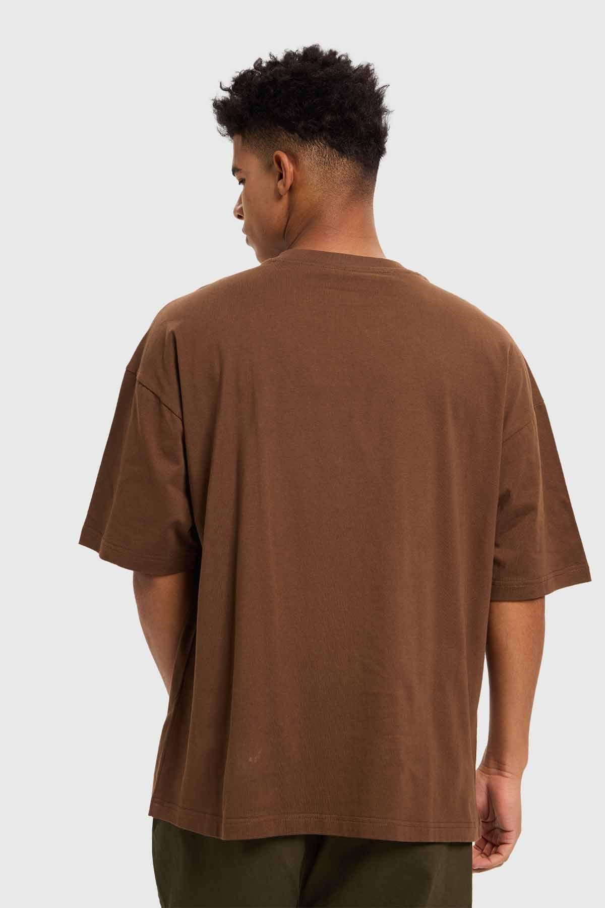 Polera Hombre Oversize Chocolate-2