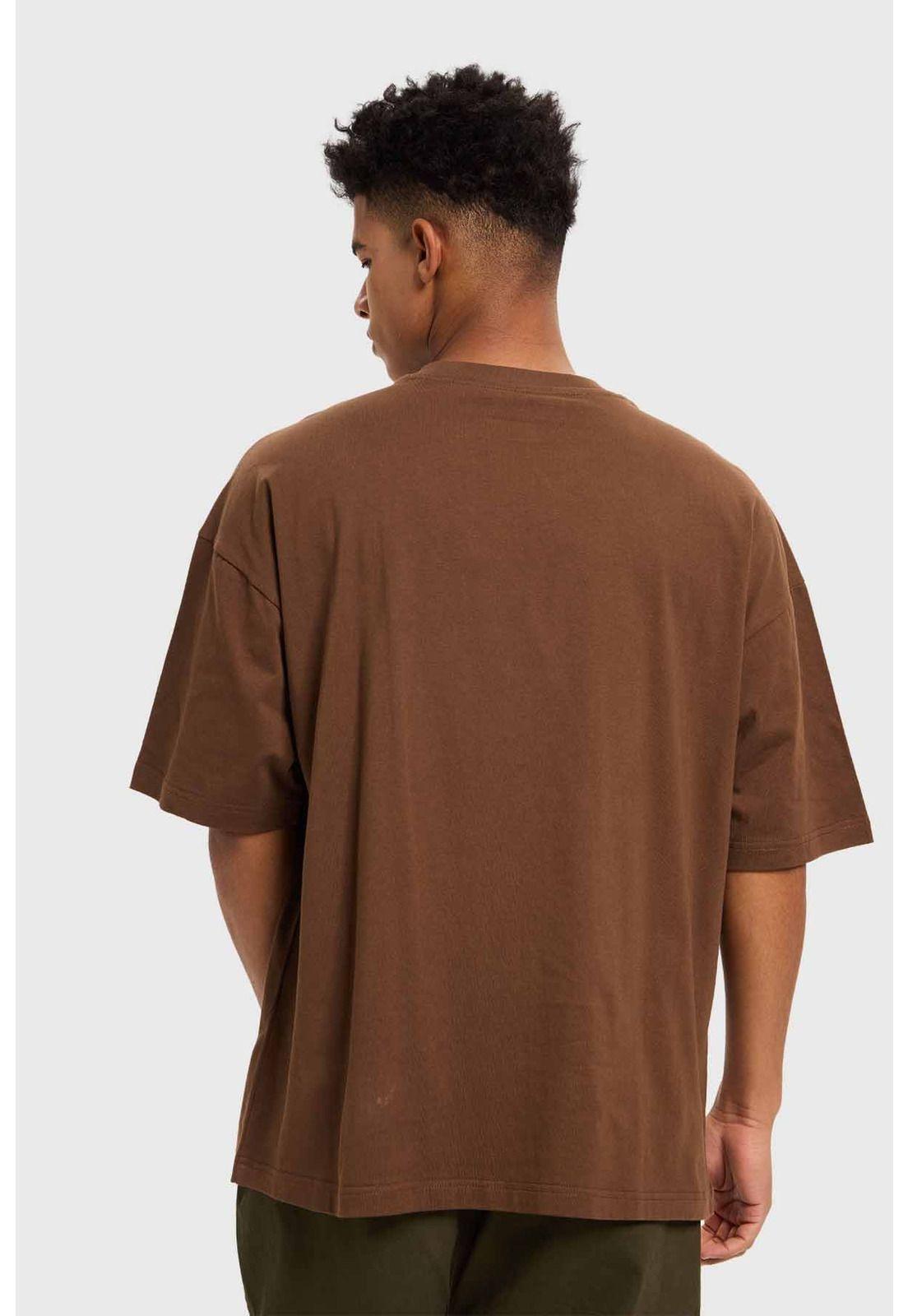 Polera Hombre Oversize Chocolate-2