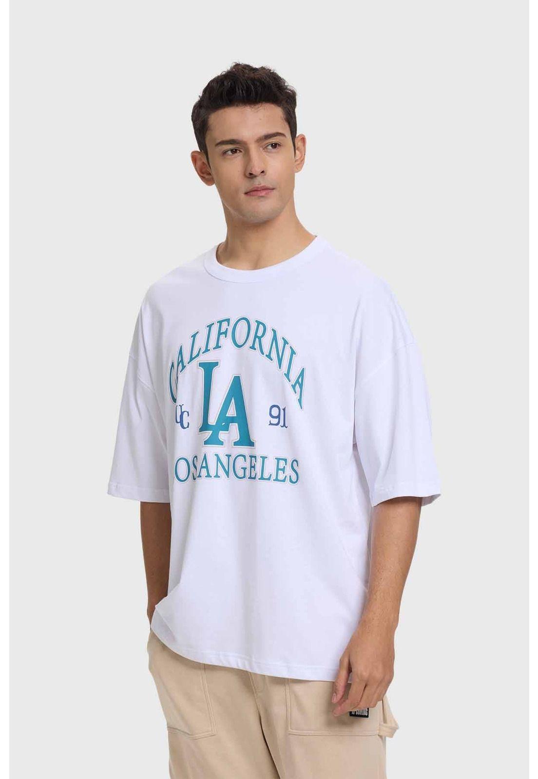 Polera Hombre College Blanca-1