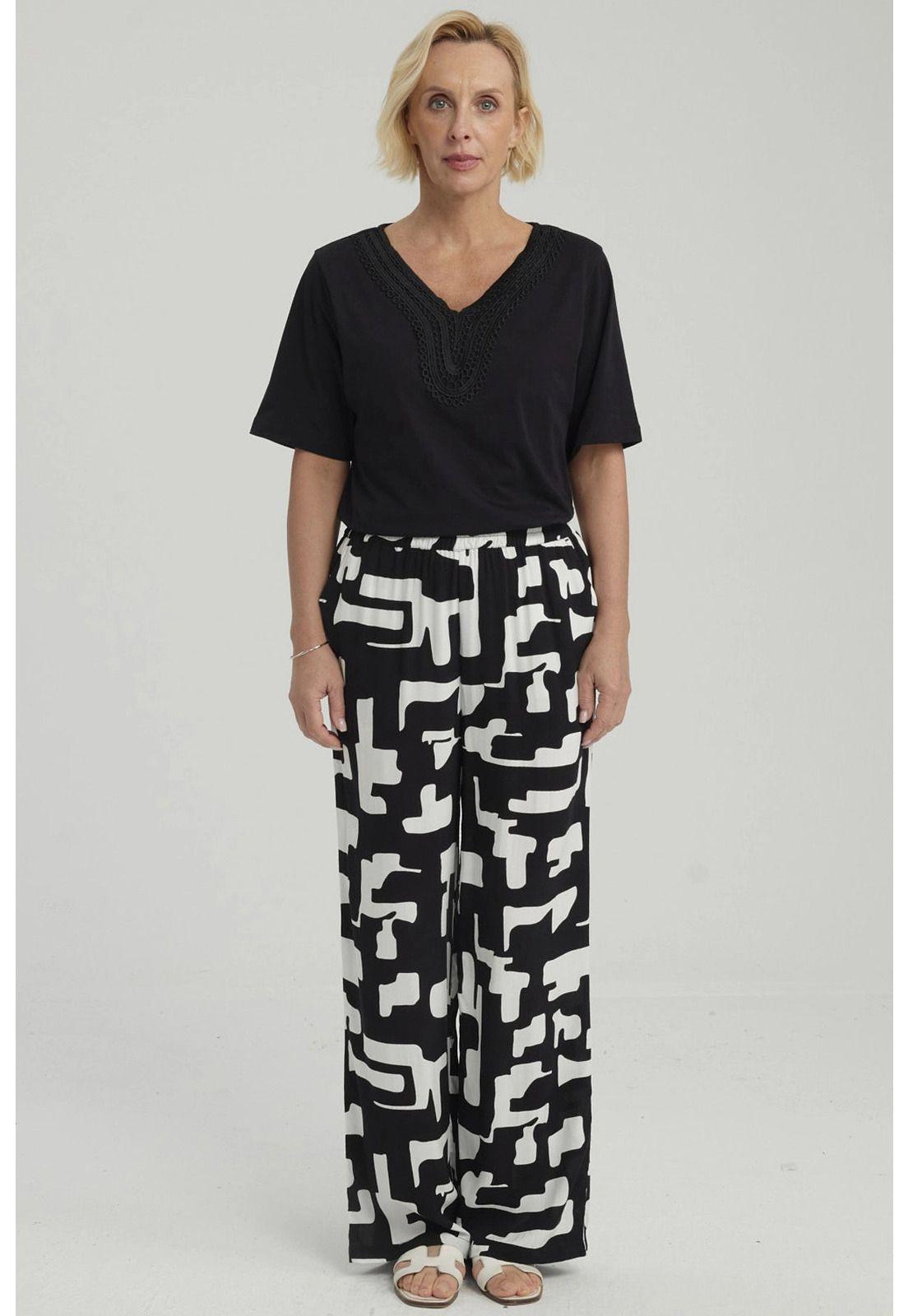 Pantalón Mujer Rapport Negro-3