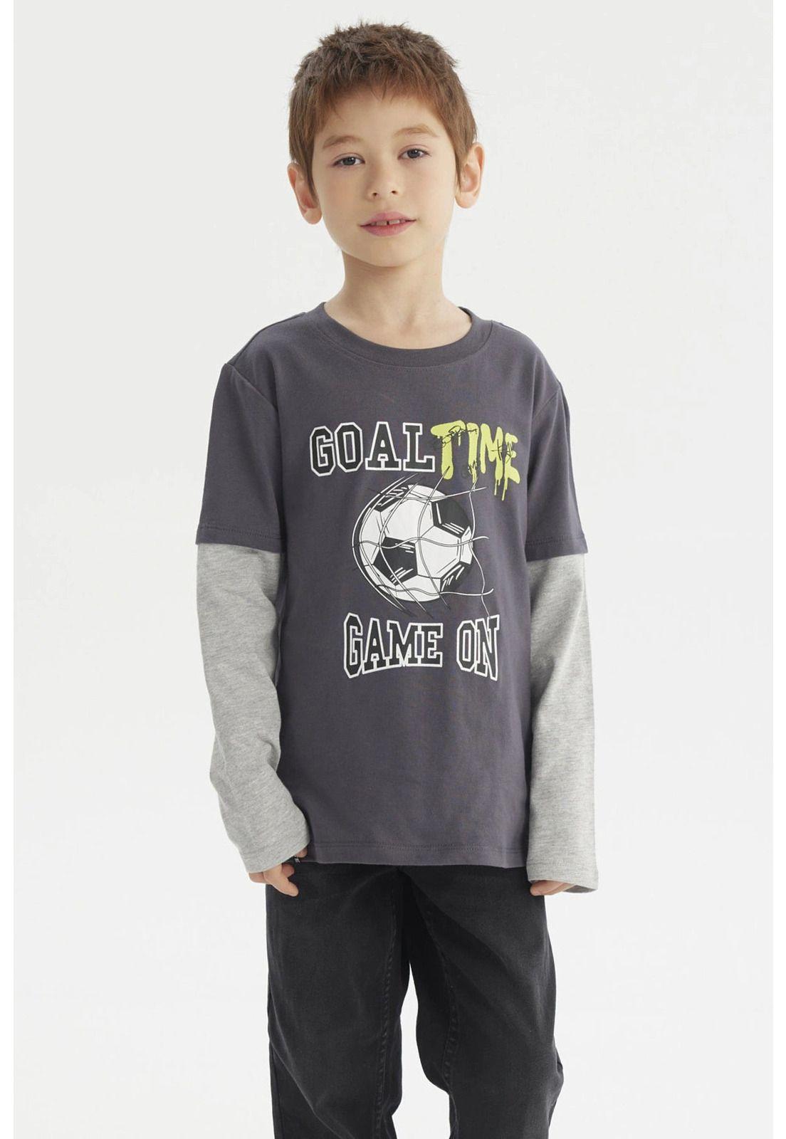 Polera Niño Básica Print Marengo- ll-0