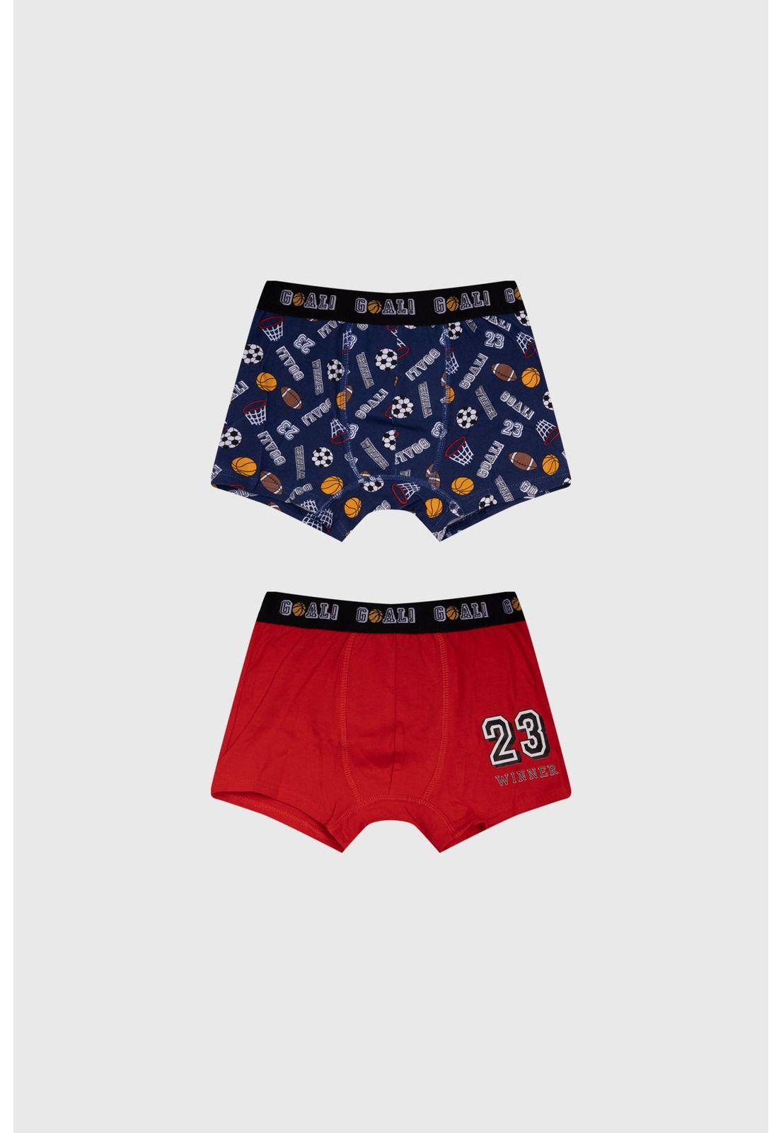 Boxer Niño Bipack Print Rojo-1