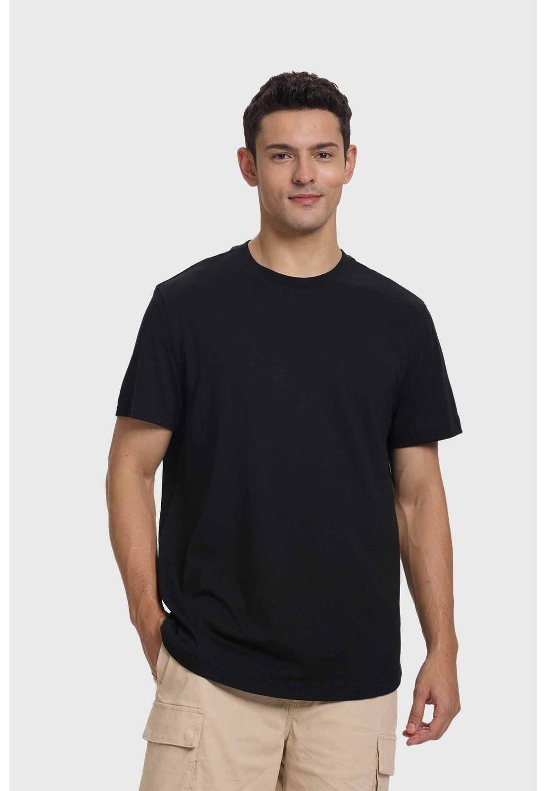 Polera Hombre Long Fit Básica Negro - ll-0