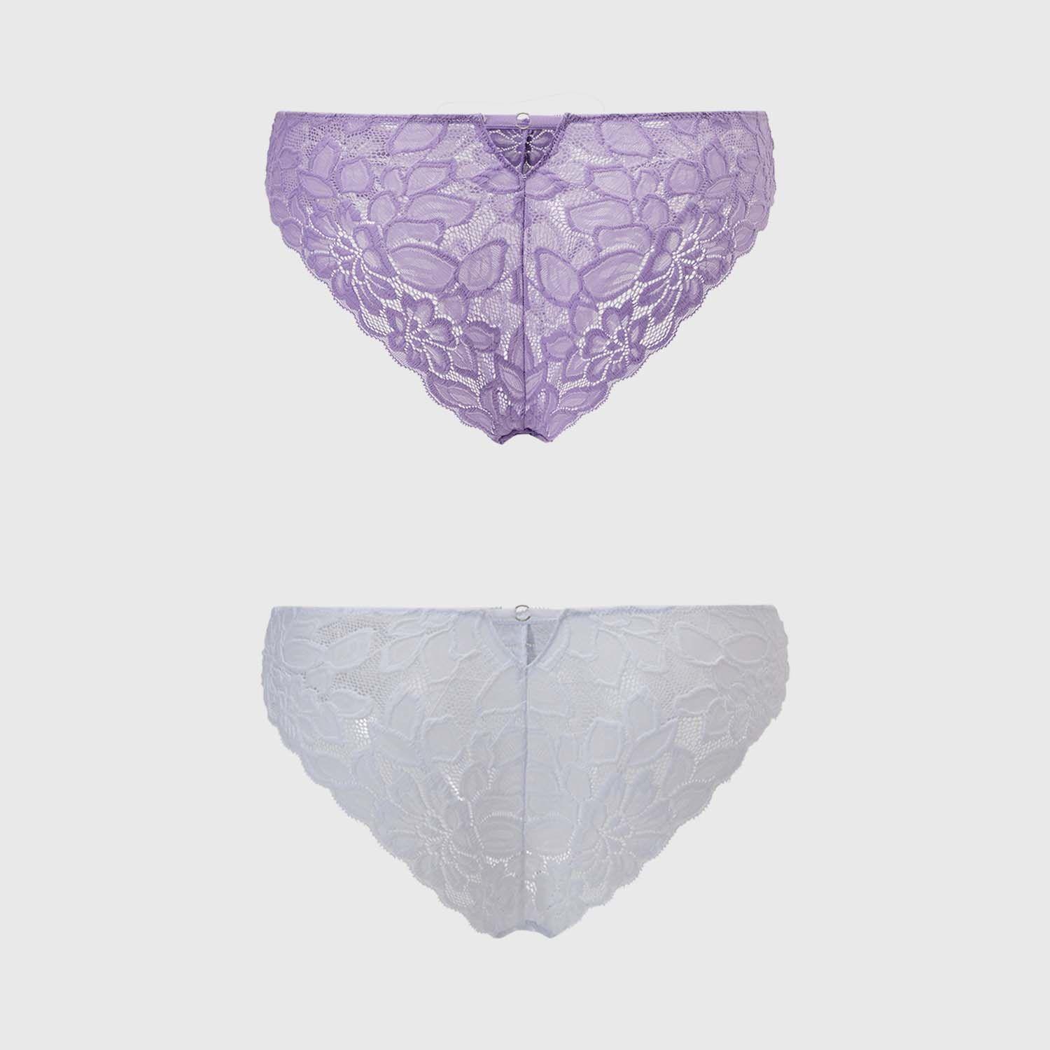 Calzón Mujer Bipack Bikini Encaje Lila Fashion's Park-1