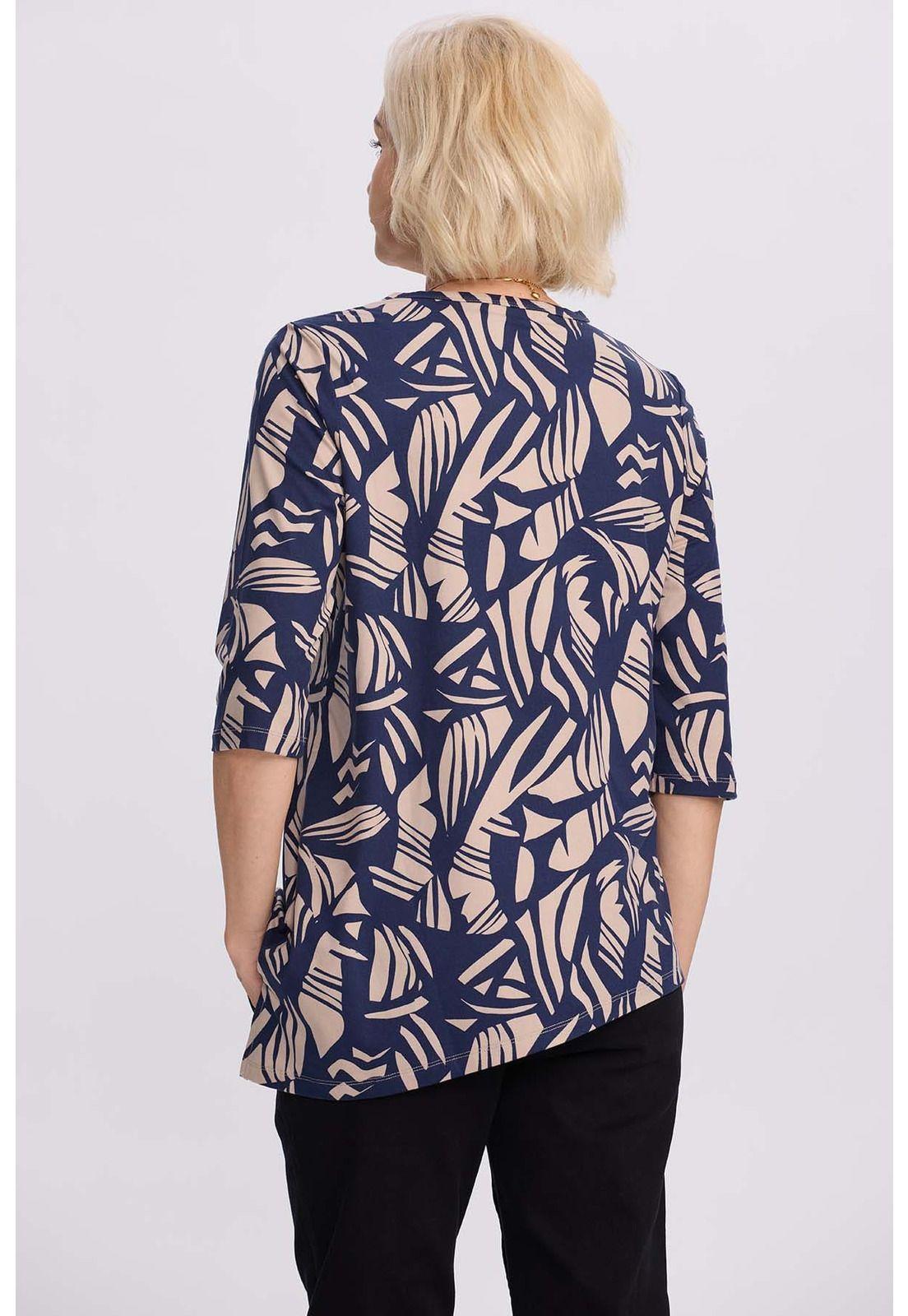 Polera Mujer Estampada Azul-2