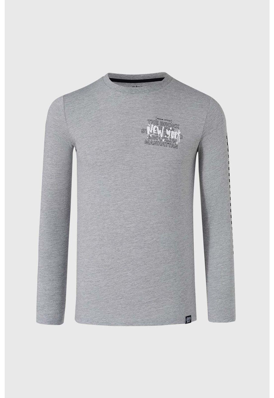 Polera Niño Print Gris - lV-0