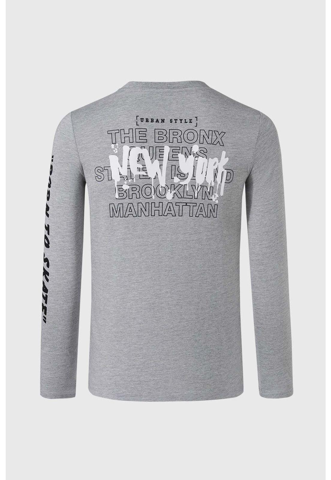 Polera Niño Print Gris - lV-1