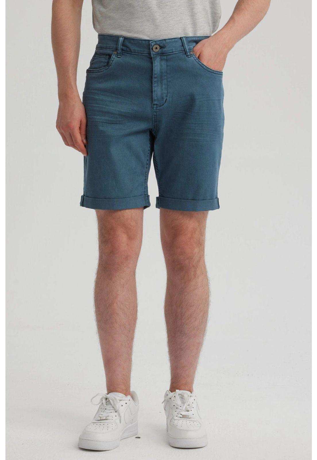 Bermuda Hombre Color Moda Petróleo-0
