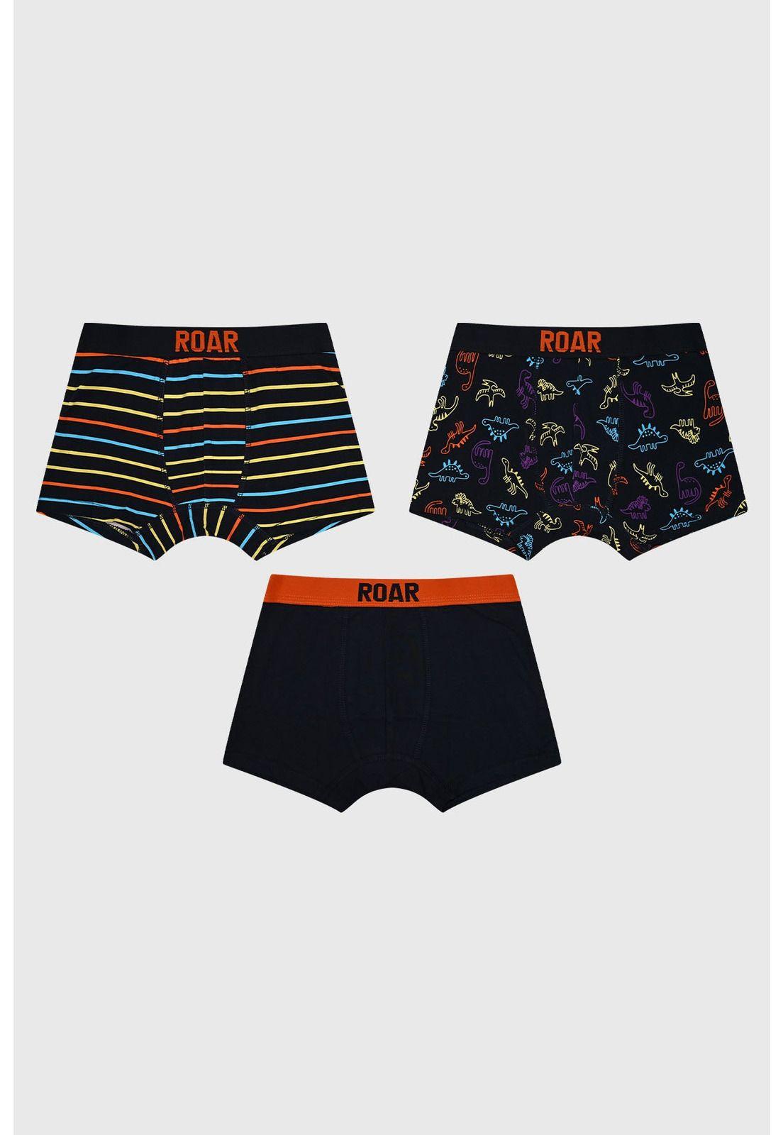 Boxer Niño Tripack Liso Naranjo-0