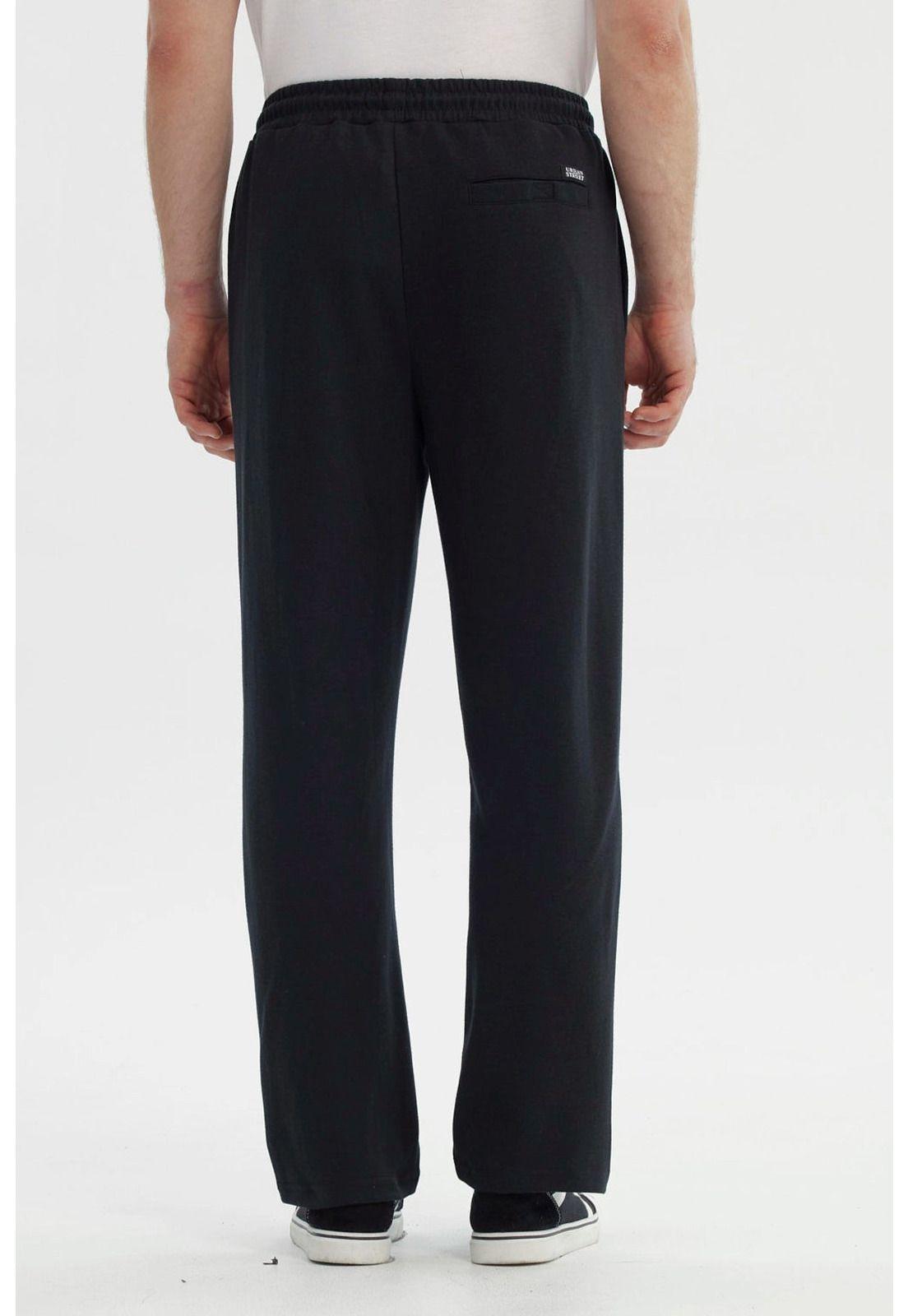 Pantalón Buzo Hombre Slim Negro-2