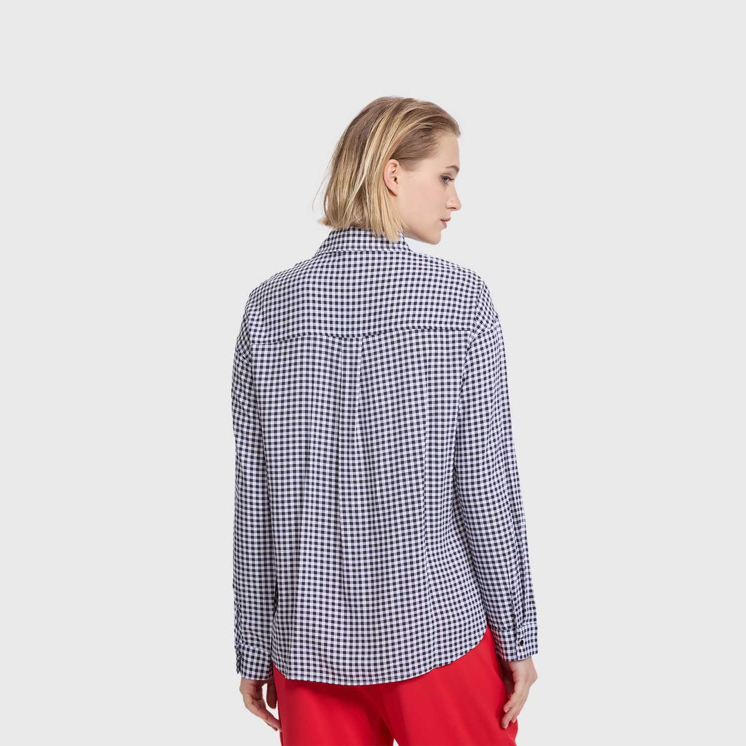Blusa Mujer Abotonada Lisa Negro / Blanco Fashion's Park-2