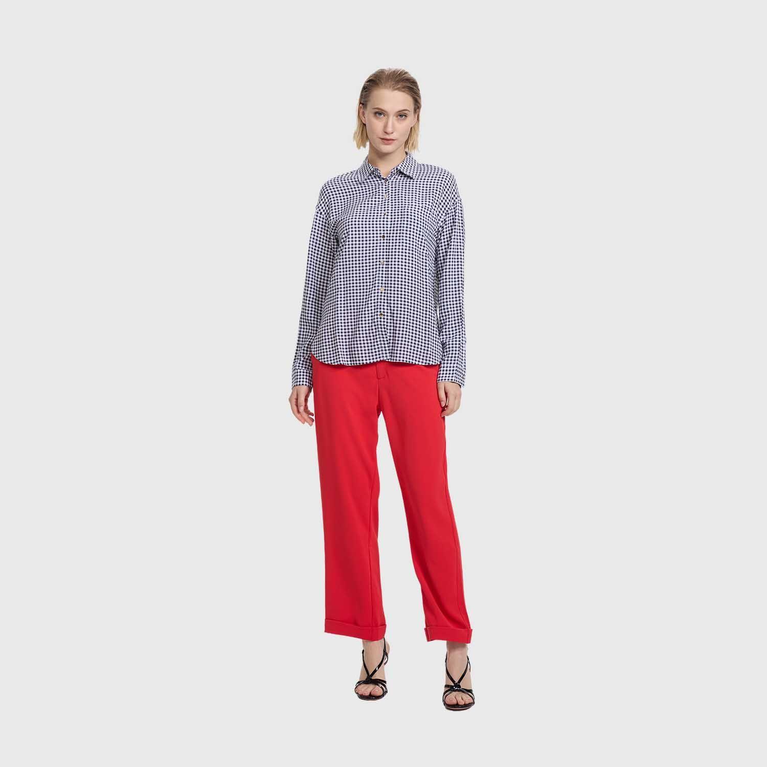Blusa Mujer Abotonada Lisa Negro / Blanco Fashion's Park-3