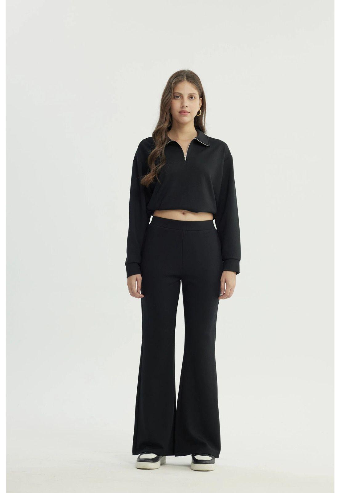 Pantalón Buzo Mujer Basta Evasee Negro-3