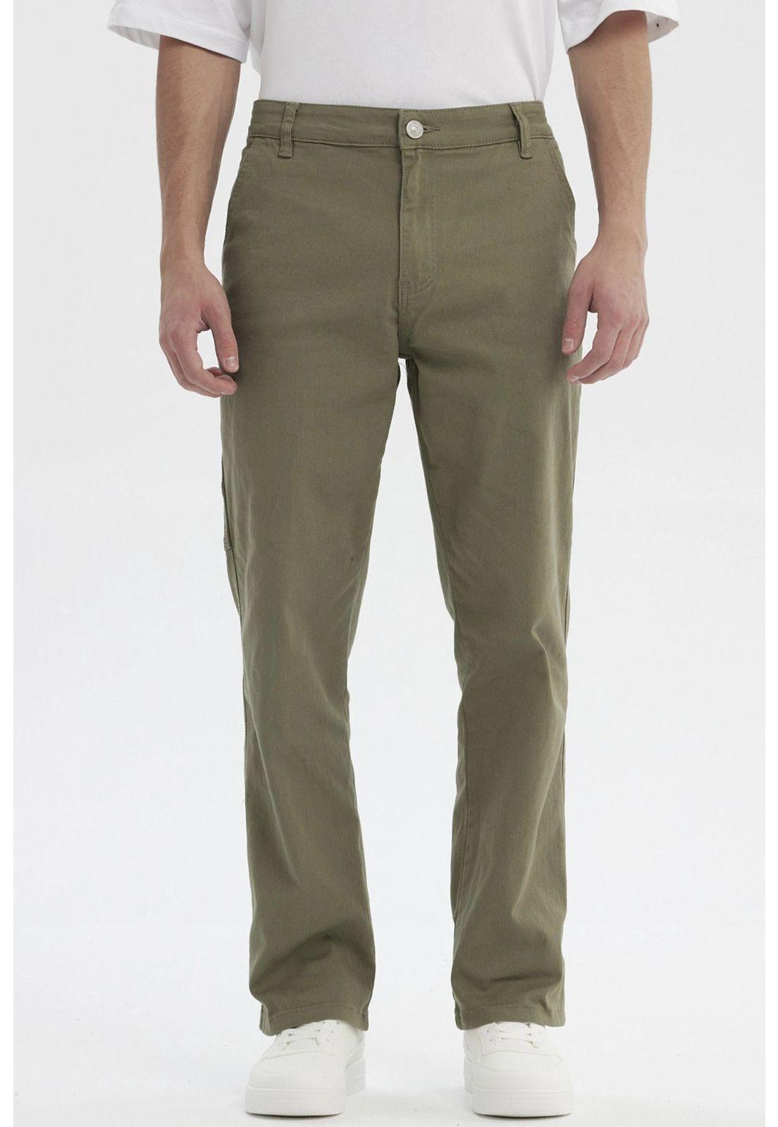 Jeans Hombre Straight Verde-0