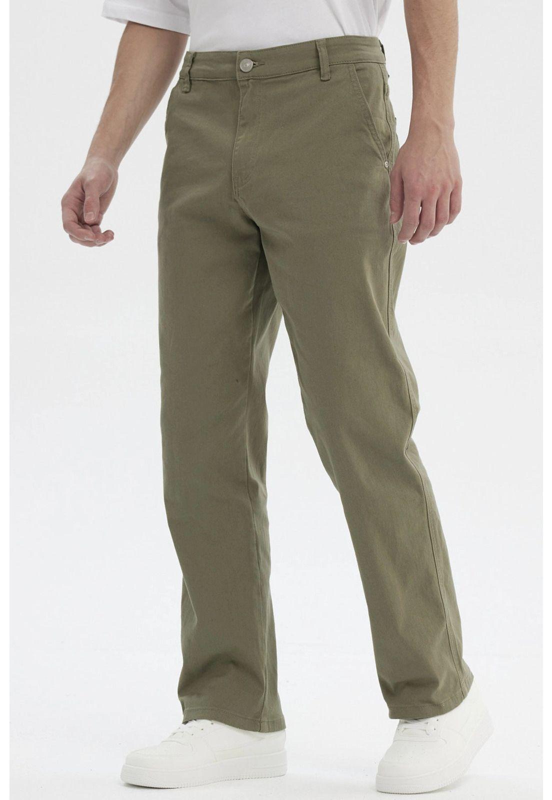 Jeans Hombre Straight Verde-1