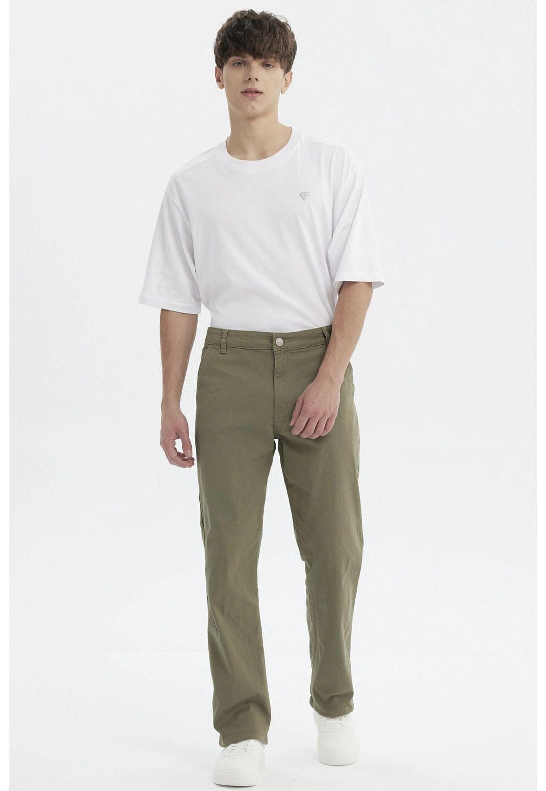 Jeans Hombre Straight Verde-3