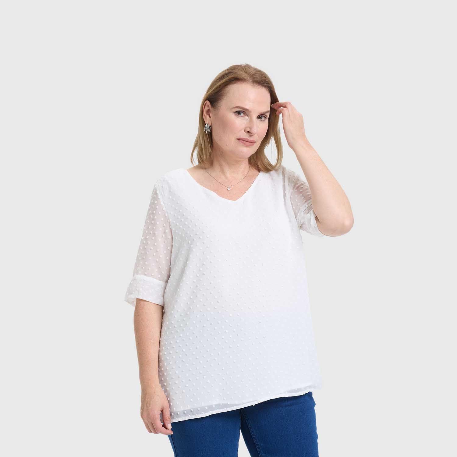 Blusa Mujer Lisa Crudo I Fashion's Park-1