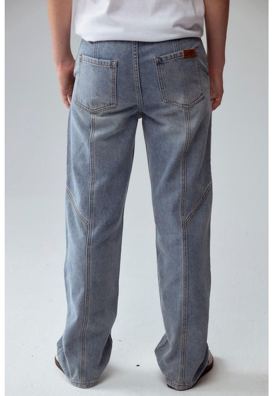 Jeans Niño Calce Recto Cortes Azul-2