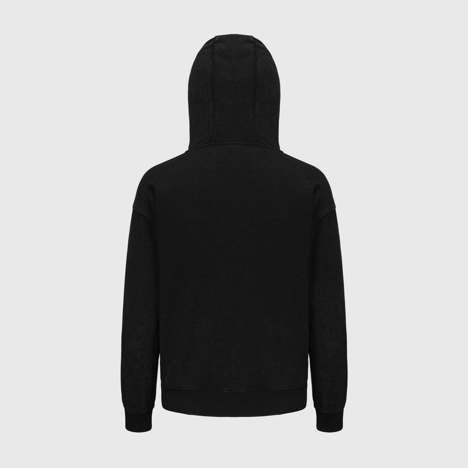 Polerón Niño Oversize Acid Whash Negro-2