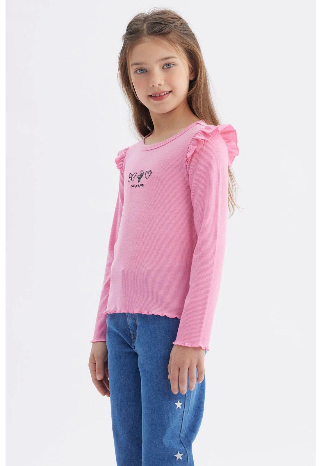 Polera Niña Vuelos Rosado - ll-1