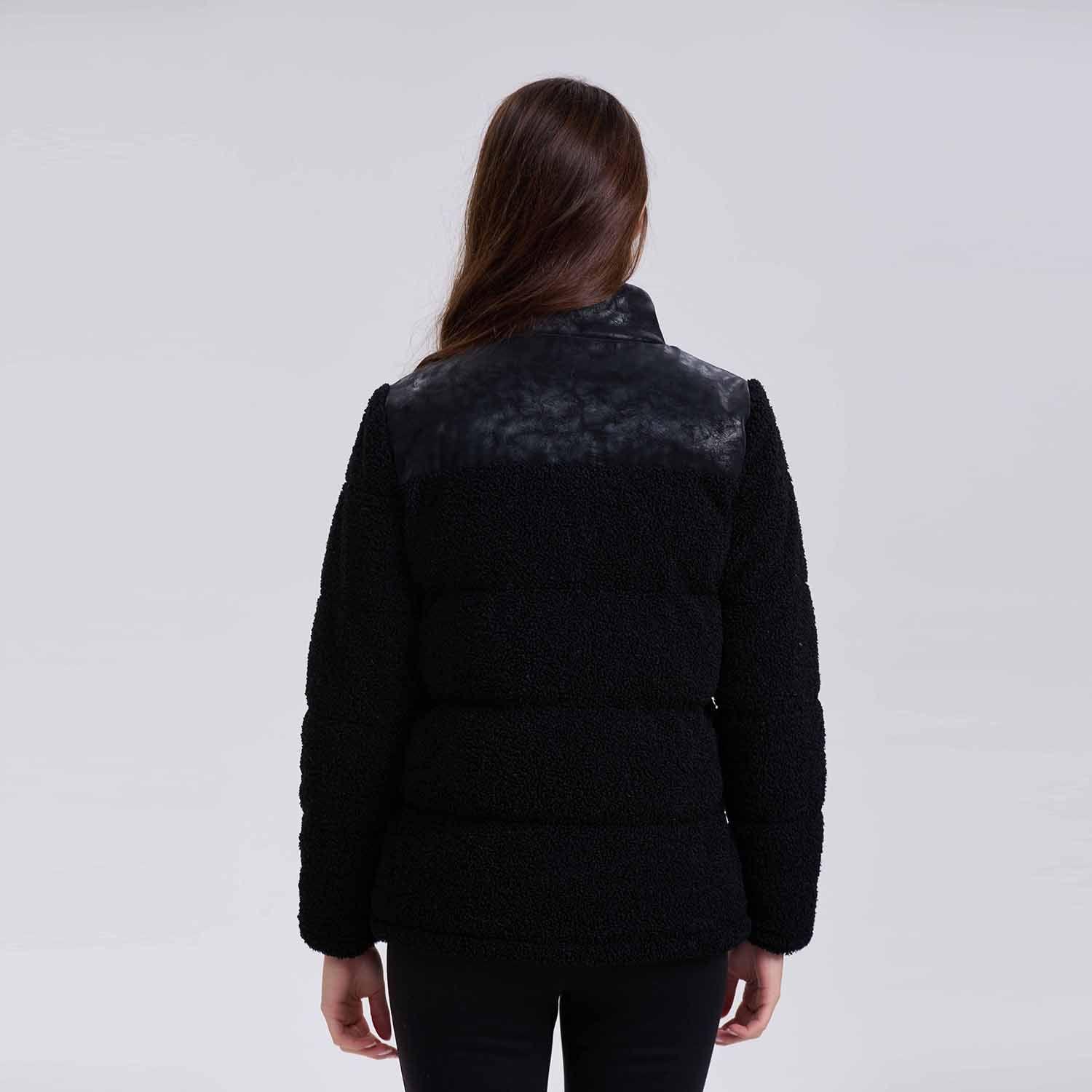 Chaqueta Mujer Bouclé Negro-2