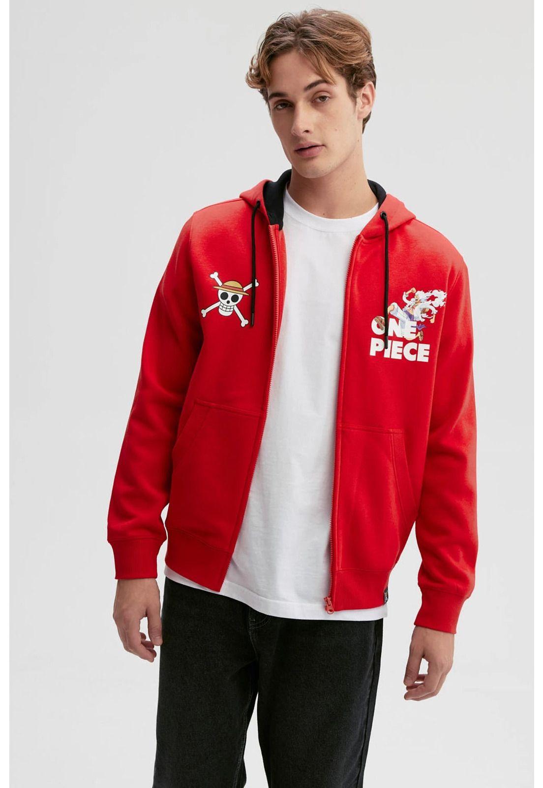 Polerón Hombre One Piece Rojo - ll-0
